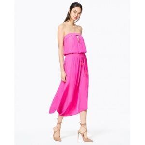 Ramy Brook Strapless Midi Dress/Stephanie pink dress
